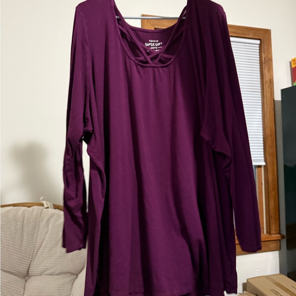 SIZE 6 - Torrid Purple Super Soft Top